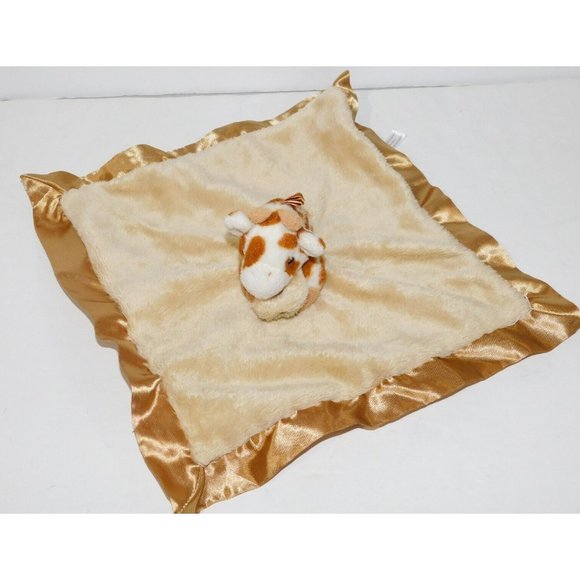CLOUD B Peekaboo Lovie Tan Brown plush Giraffe Security Blanket Lovey nunu - Picture 2 of 8